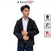 Áo Khoác Jacket Owen JK221555 Màu đen Dáng Regular Fit có mũ Vải Polyester