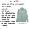 Áo Sơ Mi Nam Tay Dài Owen AS230520D màu kẻ caro xanh lá dáng slim fit tà lượn không túi chất liệu knit