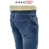 Quần Jean Nam Owen Quần Bò Nam QJS231895 màu xanh đậm trơn dáng slim fit chất liệu denim cotton spandex