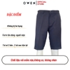Quần Short Nam Owen SW231915 màu navy kẻ chìm dáng Slim Fit chất liệu nano