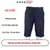 Quần Short Nam Owen SW231916 màu navy kẻ dáng slim fit chất liệu nano