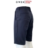 Quần Short Nam Owen SW231915 màu navy kẻ chìm dáng Slim Fit chất liệu nano