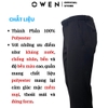 Quần Tây Nam Owen QST242419 màu đen trơn dáng slim fit cạp tăng đơ chất liệu polyester