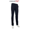 Quần Tây Nam Owen QST242419 màu đen trơn dáng slim fit cạp tăng đơ chất liệu polyester