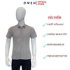 Áo Sơ Mi Nam Tay Ngắn Owen AB240063NT màu be họa tiết chấm bi dáng suông body fit tà bằng có túi chất liệu Bamboo poly