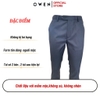 Quần Tây Nam Owen QST242468R màu xám đậm dáng ôm slim fit cạp tăng đơ chất liệu TR spandex