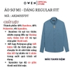 Áo Sơ Mi Nam Tay Dài Owen AR240537DT màu xanh in họa tiết dáng suông regular fit tà lượn có túi chất liệu bambo poly spandex