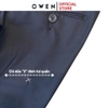 Quần Tây Nam Owen QST242845R màu xanh tím than dáng ôm slim fit cạp tăng đơ chất liệu nano