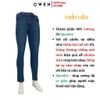 Quần Jean Nam Owen Quần Bò Nam QJS241436 màu xanh đậm dáng ôm slim fit chất liệu denim cotton spandex