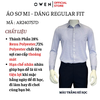 Áo Sơ Mi Nam Tay Dài Owen AR240757D màu xanh kẻ caro nhỏ dáng regular fit 1 cúc tà xẻ hai bên chất liệu Poly Recycled (Renu)
