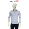Áo Sơ Mi Nam Tay Dài Owen AR240757D màu xanh kẻ caro nhỏ dáng regular fit 1 cúc tà xẻ hai bên chất liệu Poly Recycled (Renu)