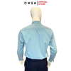 Áo Sơ Mi Nam Tay Dài Owen AR240583D màu xanh nhạt dáng reguler fit chất liệu Spandex