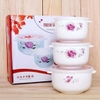 Bộ 3 bát sứ có nắp đậy