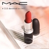 Son thỏi lì mịn MAC bản Powder Kiss Lipstick - 316 Devoted To Chili (đỏ gạch)