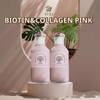 Cặp dầu x3 lần Biotin Collagen Essence Pink (màu hồng) hương nước hoa siêu mượt 1000ml