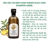 Dầu gừng thư giãn kích thích mọc tóc The Body Shop Ginger scalp care shampoo 400ml