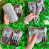Bộ cọ trang điểm cao cấp lông mịn make up chuyên nghiệp 14 cây vỏ xám bạc kèm ví da