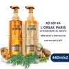 Bộ Dầu Gội Xả Phục Hồi, Giảm Gãy Rụng Loreal Paris Extraordinary Oil Smooth 440ml*2 (Hàng Công Ty )