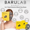 Mặt nạ đất sét sáng da, dưỡng ẩm, se khít lỗ chân lông 7 in 1 Barulab Black Clay Mask 18g ( Một hộp 5 miếng ) 