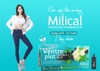 Detox hỗ trợ đào thải mỡ thừa, thải độc ruột Milical Extra Ventre Plat 7 ống của Pháp
