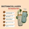 Bộ Dầu gội xả phục hồi, giảm gãy rụng, làm phồng tóc Voudioty Keratin X9 Biotin & Collagen