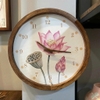 Đồng hồ treo tường gỗ hình tròn Hoa sen,tranh đồng hồ trang trí,quà tặng ý nghĩa, Soyn Artclock SC07