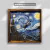 Đồng hồ treo tường gỗ nghệ thuật Van Gogh | Tranh đồng hồ trang trí tường | Quà tặng tân gia | Artclock Soyn VG07