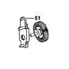 Giá đỡ bạc đạn máy cưa lọng DW349, STEL341 - No.51 90517317