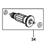 Rotor 220/240V dùng cho máy bào Dewalt D26676-B1 - No.34 N039177