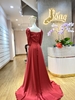 Đầm Dạ Hội Lụa Satin Cổ Vuông DDH580