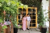 Đầm Maxi Hồng Xẻ Tay Xẻ Ngực DM767