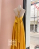 Đầm Maxi Vàng Satin DM706