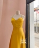 Đầm Maxi Vàng Satin DM706