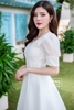 Váy Cưới Xốp Lụa Nút Lửng DC799