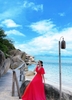 Đầm Maxi Loang Cánh Tiên Cam Hồng DM164