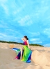 Đầm Maxi 2 Dây Chéo Lưng Xanh Tím DM726