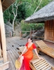 Đầm Maxi Cột Ngực Đỏ Cam DM768