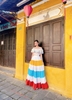 Đầm Maxi Set Trễ Vai Tầng 4 Màu DM732