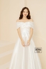 Váy cưới Organza trễ vai thắt nơ ngực VC865