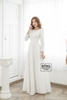 Váy cưới trắng tay dài nơ hở lưng DC994
