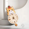 Đồng hồ treo tường mèo cute