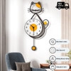 Đồng hồ treo tường quả lắc mèo may mắn CL058