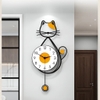 Đồng hồ treo tường quả lắc mèo may mắn CL058