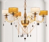DIAMOND LIGHTING ĐÈN CHÙM THUỶ TINH CỔ ĐIỂN VÀNG TRẮNG ĐEN - DC 1352