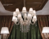 DIAMOND LIGHTING ĐÈN CHÙM HỢP KIM CỔ ĐIỂN BẠC TRẮNG - DC 1879/CH16