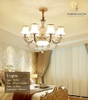 Diamond Lighting Đèn chùm xi đồng cổ điển trắng vàng - DCD040