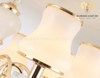 Diamond Lighting Đèn chùm xi đồng cổ điển trắng vàng - DCD040