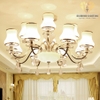 Diamond Lighting Đèn chùm xi đồng cổ điển trắng vàng - DCD040