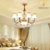 Diamond Lighting Đèn chùm xi đồng cổ điển trắng vàng - DCD040
