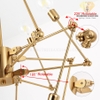 Diamond Lighting Đèn chùm thân nhện vàng đồng - DCH070